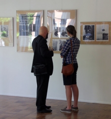 Visitors to the exhibition at the Embassy of the Czech Republic